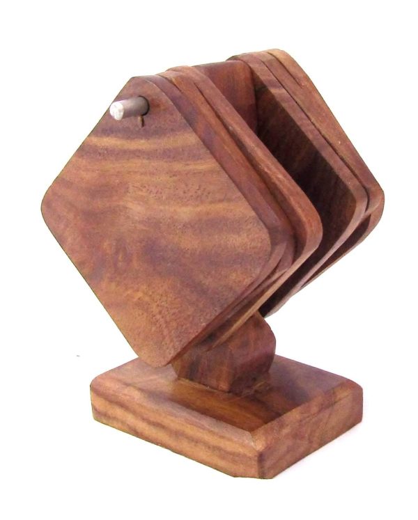 Wooden Square Coasters | Set of 6 | 3 Inch