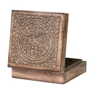 Wooden Jewellery Box | 7 x 7 x 2.5 Inch